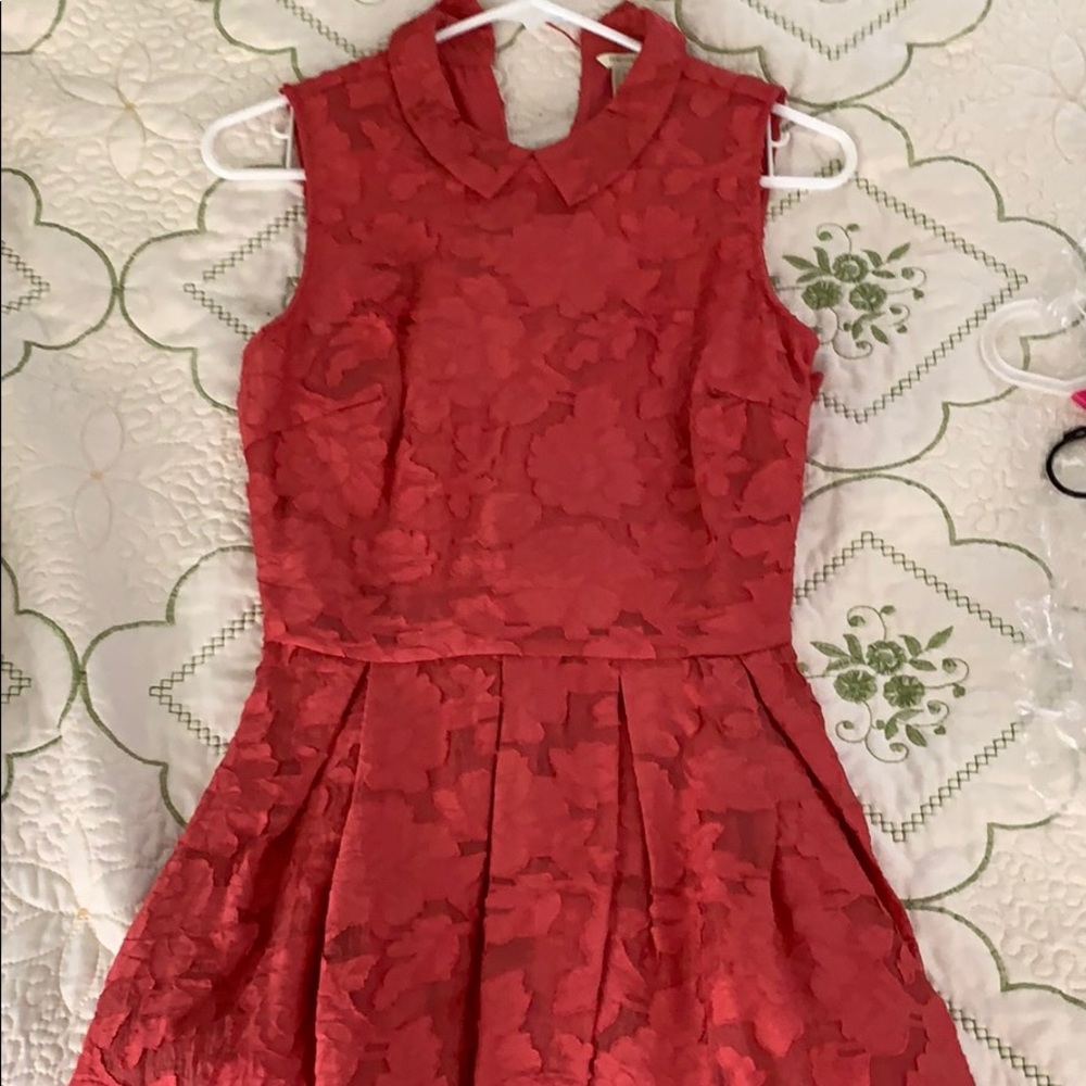 Coral Dress - Zipper on Side
